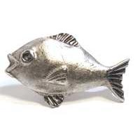 Emenee MK1037-AMS Home Classics Collection Fish2-1/4 inch x 2-1/2 inch in Antique Matte Silver kid stuff Series
